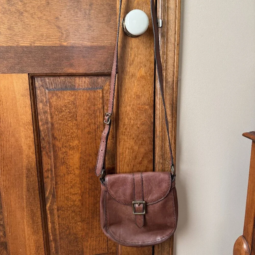 Fossil Brown Crossbody Leather Saddlebag